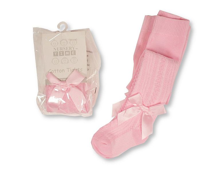 Baby Bow Tights Pink