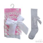 Baby Hearts Jacquard Tights White