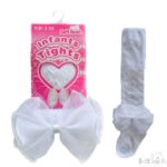 Baby Organza Bow Tights White