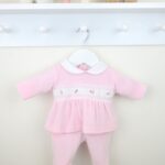 Rose Smocked Outfit Pink