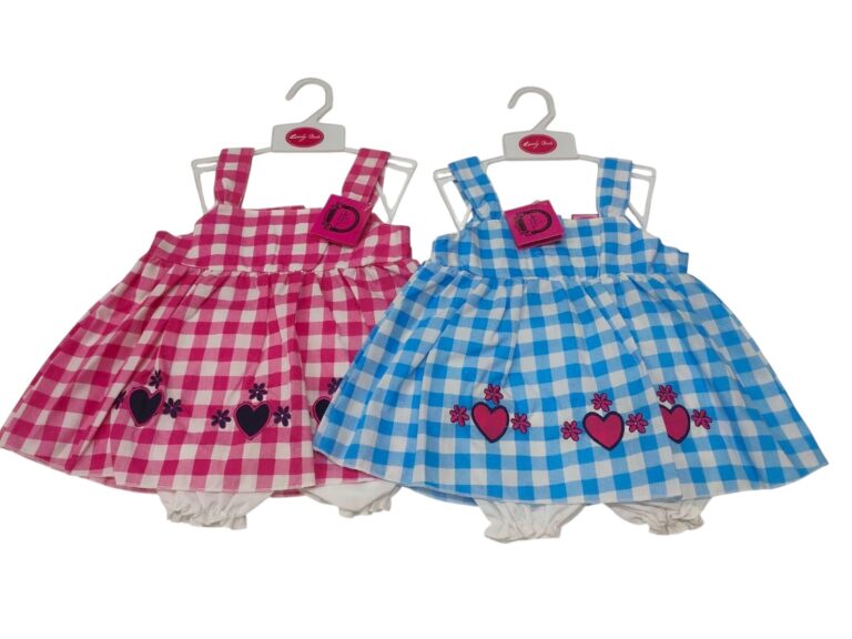 Baby Girls Checker Hearts Dress