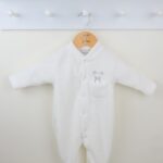 Fluffy Mouse Sleepsuit White