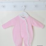 Lace Edged Sleepsuit Pink