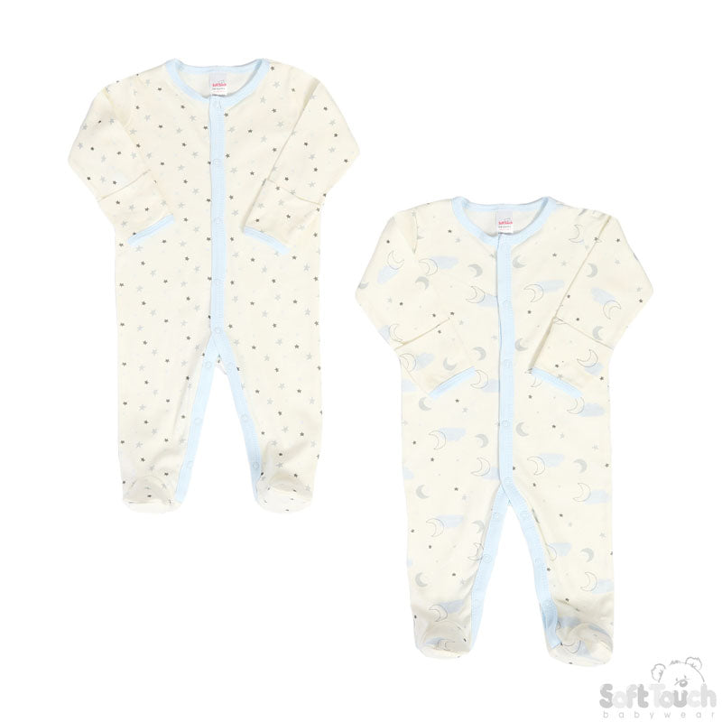 Baby Moons and Stars Sleepsuit