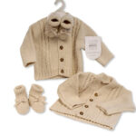 Baby Chunky Knit Cardigan Taupe