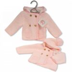 Baby Knitted Pram Coat Pink