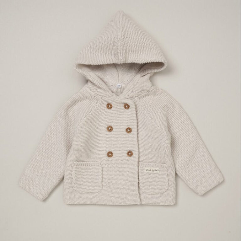 Baby Organic Knit Cardigan Beige