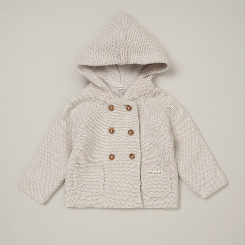 Baby Organic Knit Cardigan Beige