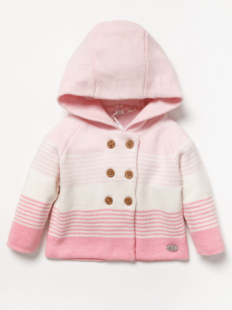 Baby Girls Knitted Jacket Pink Ombre
