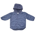 Baby Hooded Button Jacket Navy