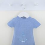 Anchor Romper Dusky Blue