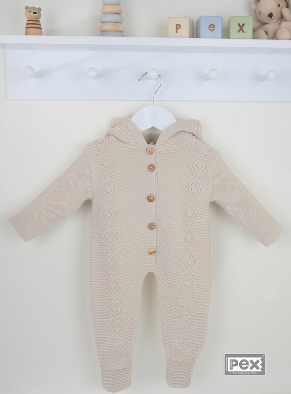 Estelle Hooded Romper Natural