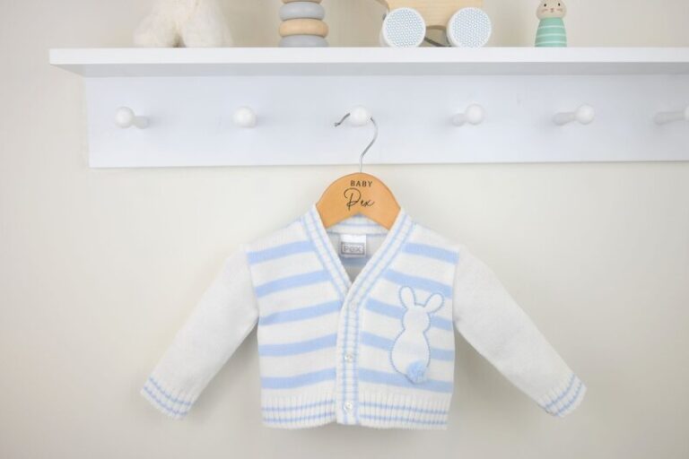 Boys Bunny Cardigan White/Blue