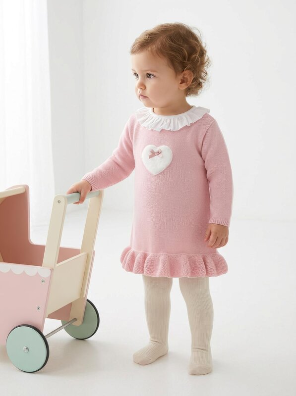 Cecily Heart Dress Dusky Pink