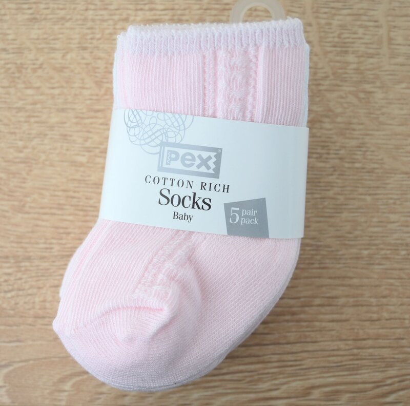 Baby Socks White/Pink