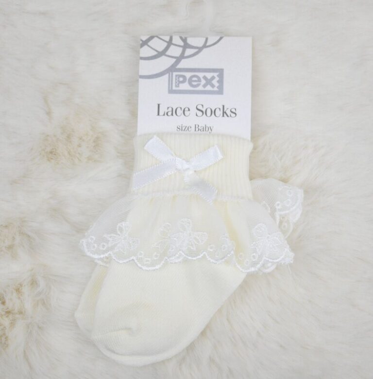Bow Lace Socks Ivory