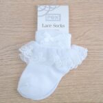Bow Lace Socks White