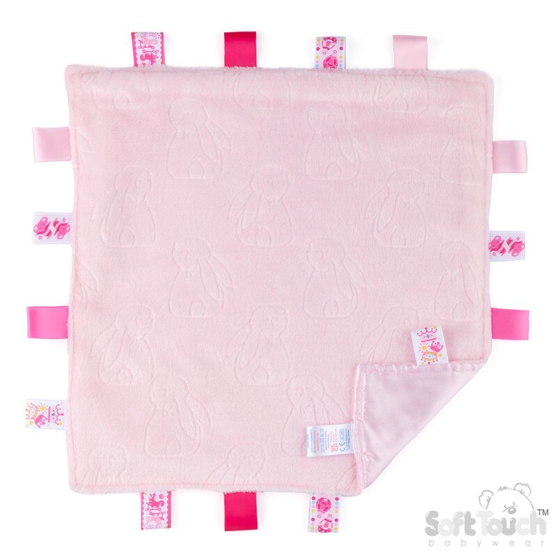 Embossed Taggie Comforter Pink
