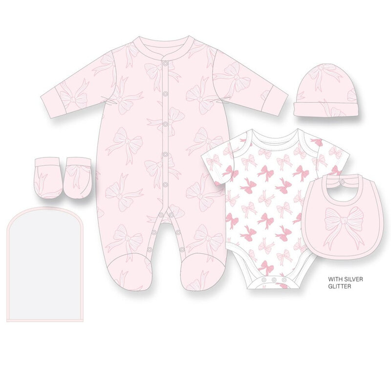 6pc Baby Gift Set – Pink Bows